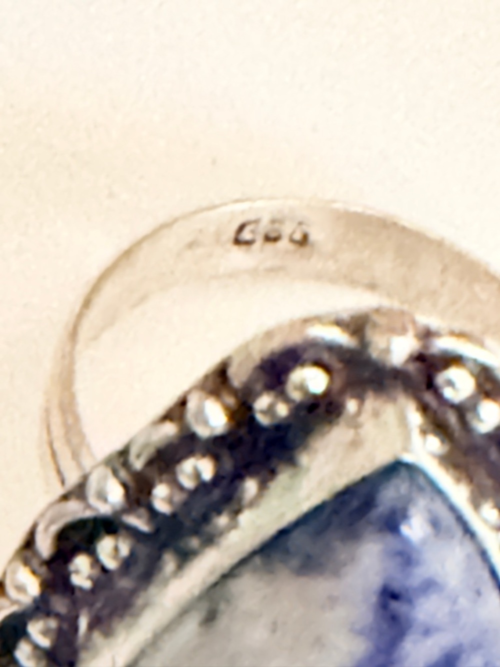 New Artisan Rare Blue Sodalite 925 Sterling Silver OOAK Handmade Floral Ring 10 - Picture 11 of 11